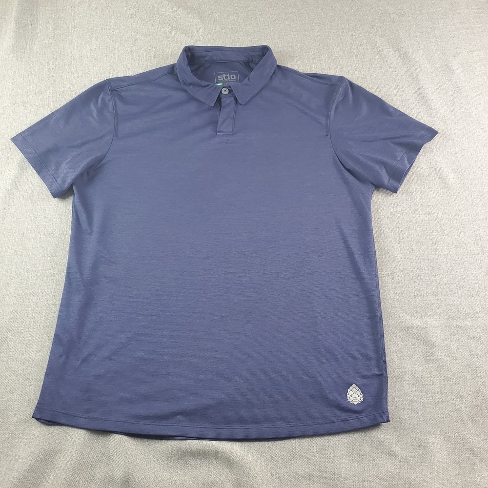 Stio Men's Short Sleeve Polo in Navy